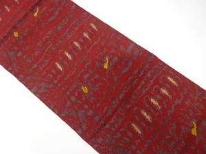 アンティーク　花更紗模様織り出し名古屋帯（着用可）